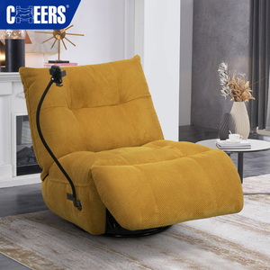 Fauteuil pivotant de salon en tissu MANWAH CHEERS pour hôtel, mobilier démontable, fauteuil inclinable rotatif une place, canapé - Product Image 1