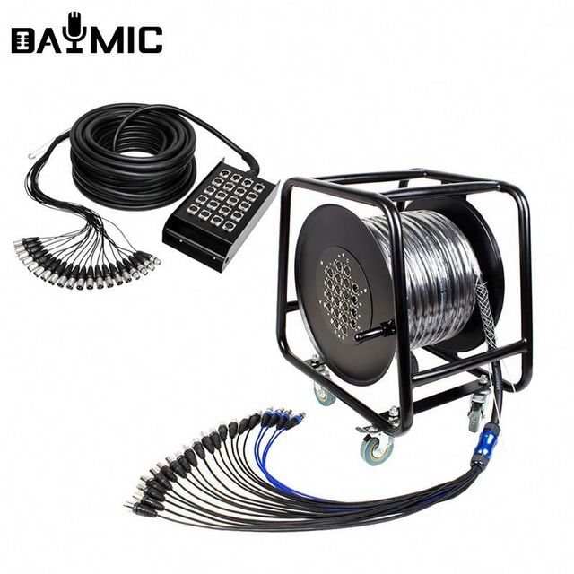 Customizable Snake Cable 8 10 12 16 24 32 Channels 20 30 50 Meter Xlr Audio Signal Stage Performance Snake Cable