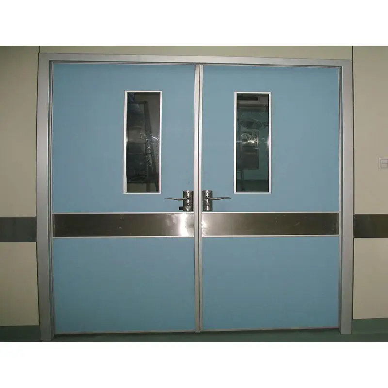 Pintu geser otomatis ruang bersih Hermetic Rumah Sakit kualitas tinggi dengan Sensor tanpa sentuh sakelar kaki