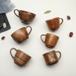 Tazza da tè in legno di giuggiola manico in legno massello tazza da tè Sake set da soggiorno <span class=keywords><strong>per</strong></span> uso domestico in legno massello con manico tazza da tè Sake - Product Image 3