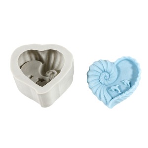 Heart Shaped Conch Silicone <b>Mold</b> For <b>Candle</b> Soap DIY Craft Making Molding Tool - Product Image 5