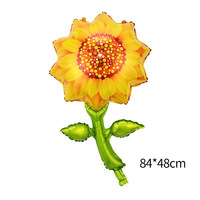 8 Ballons en Aluminium Abeille, Tournesol et Marguerite, 32 pouces, Chiffre 2, Gonflables à l'Hélium ou à l'Air, pour Décorations de Fête d'Anniversaire 2 Ans
