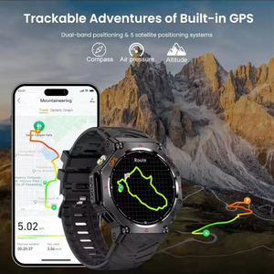 W20 มินิสปอร์ตสมาร์ทวอทช์ไฟฉาย LED GPS ติดตามการออกกำลังกายเครื่องวัดอัตราการเต้นของหัวใจการโทรผ่านบลูทูธเข้ากันได้กับแอนดรอยด์และ iOS - Product Image 3