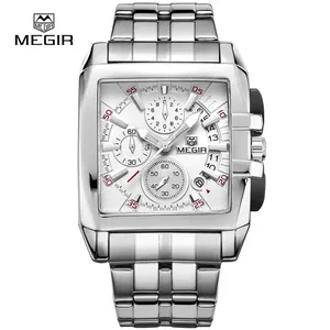 Orologio <span class=keywords><strong>da</strong></span> <span class=keywords><strong>Uomo</strong></span> di Alta Qualità MEGIR 2018, Marca di Lusso, Cinturino in Acciaio Inossidabile, Orologio <span class=keywords><strong>da</strong></span> <span class=keywords><strong>Polso</strong></span> al Quarzo per <span class=keywords><strong>Uomo</strong></span> - Product Image 4