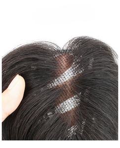 Xuchang perruque pour femmes vrais cheveux pour Swiss Net Top léger respirant sans pression dentelle toupet cheveux blancs pièce de réédition - Product Image 3