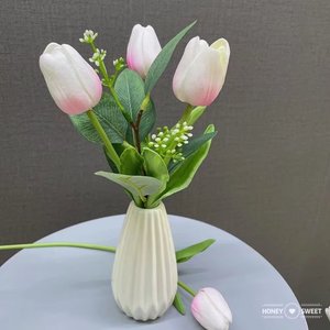 DKB 2024 decorazioni nuziali più popolari tulipani <span class=keywords><strong>blu</strong></span> artificiali di alta qualità seta più realistica - Product Image 4