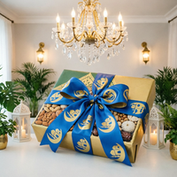 Ruban personnalisé E-magic de luxe noir et bleu avec croissant de lune islamique pour la décoration de mosquées et de maisons - Fournitures pour le Ramadan