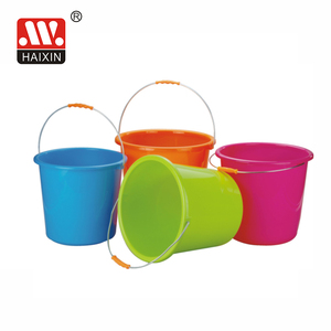 Haixin hot selling 14L/18L/20L round plastic bucket cheap custom plastic bucket with lid with metal handle