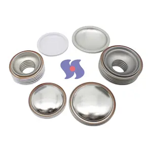 Wholesale 57mm 65mm Tin Can Component Tinplate Lids Cone And Dome Aerosol Top And Bottom
