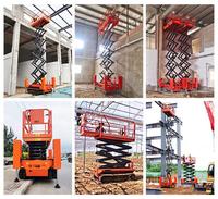 Plateforme élévatrice à ciseaux électrique hydraulique sur chenilles de 150 kg à 200 kg avec transmission par chenilles pour travaux en hauteur
