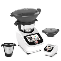 Nuevo modelo, pantalla de 7 pulgadas, función Wifi, Robot de cocina, máquina de cocina, rebanadora de cocina térmica, trituradora de procesador de alimentos multifuncional