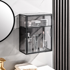 Ying Xin Transparent Cosmetic Storage Box 20-35L <b>Wall</b> Mounted Rectangular <b>Display</b> <b>Case</b> for Figurines - Product Image 2
