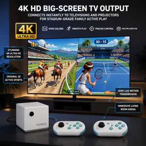 ESROEK EK02 AI Camera TV <strong>Game</strong> Console Motion Sensing System Dual Wireless Gamepads 4K Output 40+ Sports <strong>Games</strong> Built In - Product Image 4