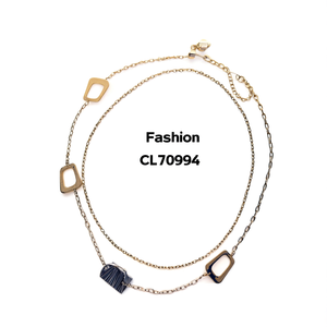 สร้อยคอแฟชั่น CL70094 แบบเลเยอร์ อุปกรณ์เสริมที่หรูหราและมีสไตล์ - Product Image 2