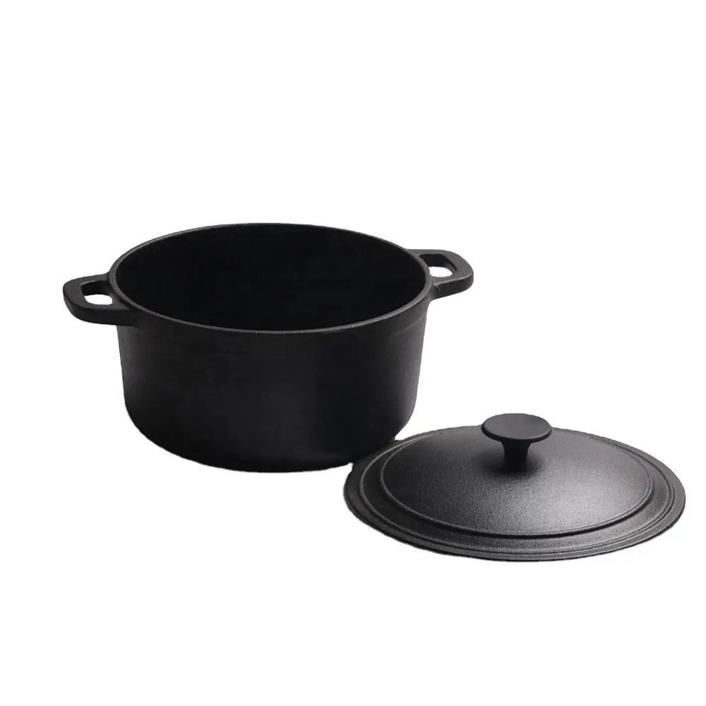 Chef-cookwares Amazon Hot Pre-Seasoned Dutch Oven with Dual Handles Cast Iron Pot Metal Material Dutch Oven for Slow Cooking