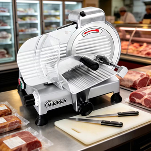 Affettatrice Semi-Automatica MildRich in Acciaio Inox da 8 Pollici con Spessore Regolabile (0-13mm) 220V/50Hz per Carne Congelata - Product Image 1