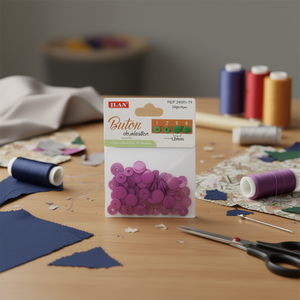 Fermagli a scatto in plastica Ilan da 12 mm viola, 20 pezzi per abbigliamento - Product Image 3