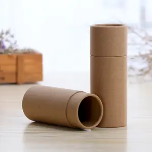 Caja de embalaje redonda de tubo de papel Kraft, respetuosa con el medio ambiente, diseño personalizado