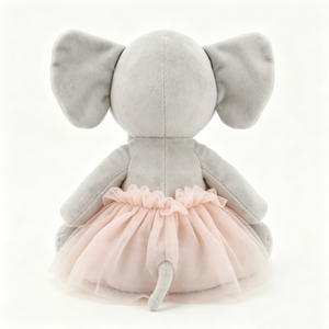 Peluche d'éléphant personnalisée, peluche d'éléphant ballerine, peluche d'éléphant en tutu, peluche d'éléphant gris - Product Image 4