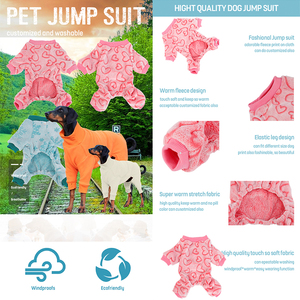 Colwork-mono impermeable de lana para perro y gato, nuevo Mono de punto para invierno, transpirable, cálido, con patrón de corazón y nieve - Product Image 2
