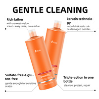 Perawatan Keratin 1000ml sampo pelindung warna bebas Gluten perbaikan Herbal nutrisi sampo pembersih lembut