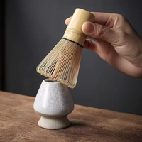 Vente chaude de service à thé Matcha de qualité supérieure brosse à fouet en bambou traditionnelle faite à la main pour une utilisation cérémonielle best-seller de Bambus