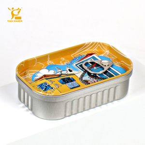 <span class=keywords><strong>Petite</strong></span> boîte <span class=keywords><strong>en</strong></span> fer blanc avec anneau de traction Ouverture facile rectangulaire Boîtes de conserve réutilisables de style <span class=keywords><strong>sardine</strong></span> - Product Image 1