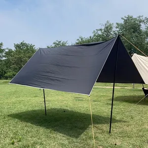 Woqi-lona impermeable de 10x10 pies, carpa de tubo para acampar, refugio para lluvia, impermeable, 3000 +