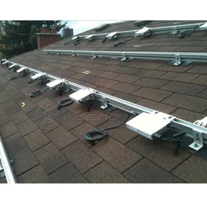 OEM 주문 알루미늄 합금 아스팔트 지붕널 지붕 태양 벽돌쌓기 체계 태양 설치 구조
