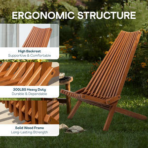 Mobilier d'extérieur <span class=keywords><strong>Chaise</strong></span> Adirondack pliable à chaud sans assemblage (lot de 2) <span class=keywords><strong>Chaise</strong></span> de pêche de camping à dossier haut résistant aux intempéries - Product Image 4