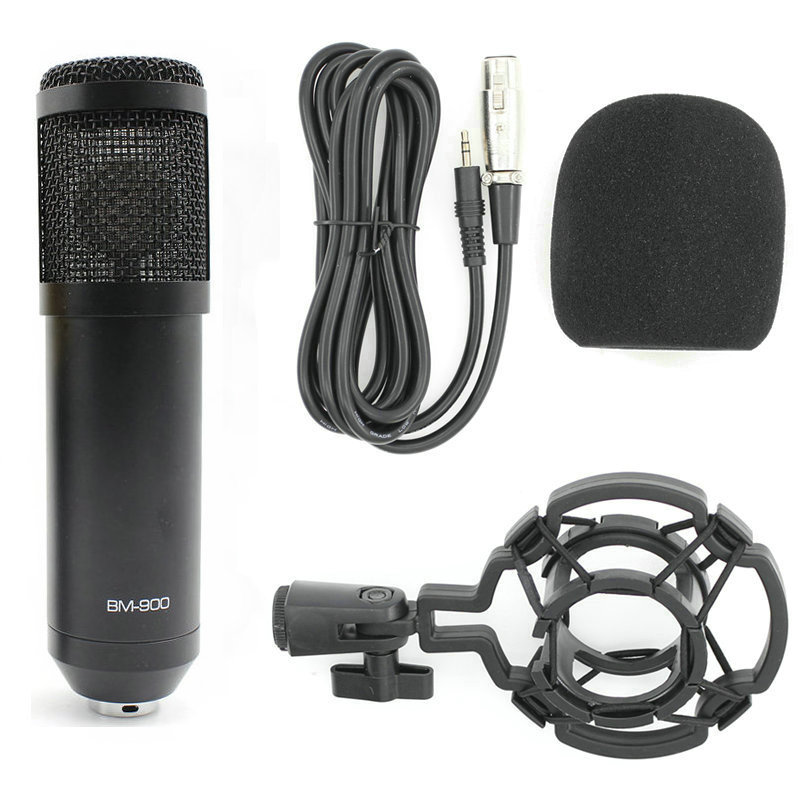Micrófono con cable condensador USB para estudio profesional actualizado BM 900 para ordenador portátil volumen ajustable Reverb Mikrofon