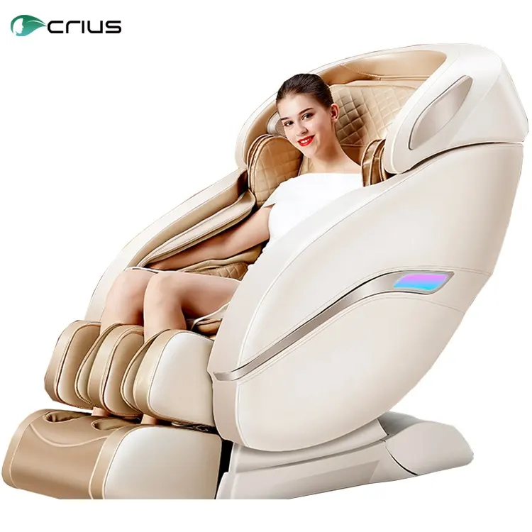 Sedia da massaggio reclinabile Shiatsu Full Body elettrica di lusso 3D 4D a gravità zero