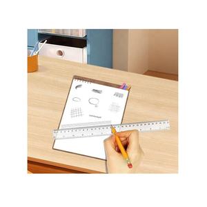 Il Set di matematica in plastica trasparente per la scuola include goniometri rettilinei righetti a geometria diritta 180 ° 45 ° 60 ° triangoli - Product Image 5