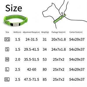 Collier pour chien en nylon respirant réfléchissant avec logo personnalisé, plusieurs tailles, boucle réglable, sécurité nocturne, pour chien et chat, extérieur - Product Image 2