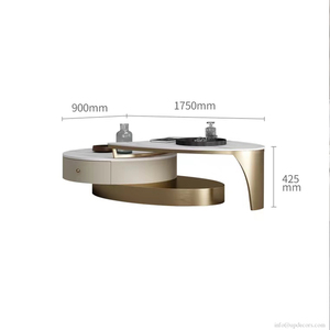European Designer White Round Side <b>Table</b> Furniture Living Room British <b>Small</b> Marble Central <b>Coffee</b> <b>Table</b> British <b>Coffee</b> <b>Table</b> - Product Image 6
