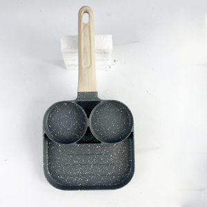 Sartén para huevos de <span class=keywords><strong>aluminio</strong></span> <span class=keywords><strong>fundido</strong></span> a presión, taza de 3 secciones, sartén antiadherente para huevos, 3 en 1, sartén antiadherente dividida, 3 divisores - Product Image 1