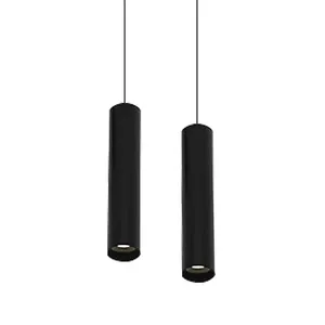 Suspension magnétique système d'éclairage intelligent rial 48V piste de Suspension magnétique pour salon corps en aluminium noir 7w lampe suspendue