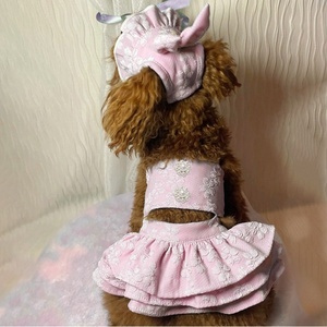 2025 <strong>Graceful</strong> Dress for <strong>Pet</strong> cat Princess Jacquard Skirt+hat - Product Image 5