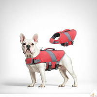 Gilet de sauvetage réfléchissant et réglable Oslueidy à haute flottabilité pour chiens de taille moyenne - Maillot de sauvetage pour animaux de compagnie pour la natation, la navigation de plaisance et le surf