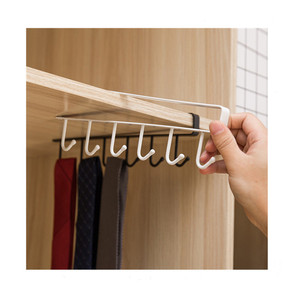 Support de rangement suspendu sous étagère JAYA, sans perçage, en métal, pour tasses, serviettes et ustensiles, pour rangement dans les armoires de <span class=keywords><strong>cuisine</strong></span> - Product Image 3