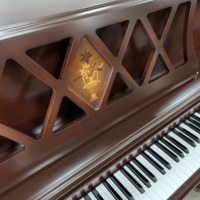 Used Samick SC1118MD Brown Glossy Upright Piano 118cm for Student Exam