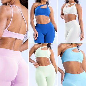Top Deportivo de Alta Calidad para Mujer, Sin Costuras, de un Solo Hombro, <span class=keywords><strong>con</strong></span> <span class=keywords><strong>Tirantes</strong></span> Ajustables, Asimétrico, Acolchado, para Yoga y Entrenamiento - Product Image 3