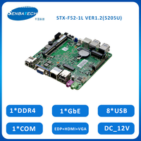 Papan Utama Aksesori pc Celeron 5205U DDR4 2400MHz M.2 slot PCIEx4 / SATA SSD PS/2 pc mini industri motherboard bagian pc