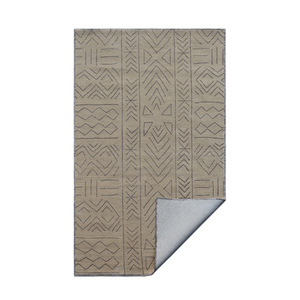 Geometric Pattern Jute Area Rug Rectangle Bohemian Style Flat Weave Non Slip Rubber Backing Living Room Decor - Product Image 4