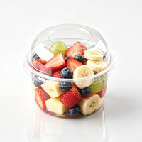 Gobelet en plastique PET à paroi simple personnalisé, 12 oz, pour la restauration, jetable, transparent, pour desserts, à emporter, empilable, qualité alimentaire, vente en gros