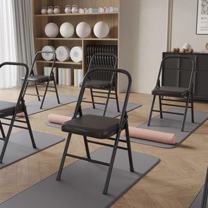 Silla de Yoga Plegable con Marco Metálico Negro para Uso Doméstico y en Oficinas Públicas - Product Image 2