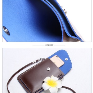 Boshiho - Bolso Bandolera de Cuero Genuino para Teléfono Celular y Tarjetas de Crédito, Diseño Delgado, Bolsillo con Cremallera - Product Image 2