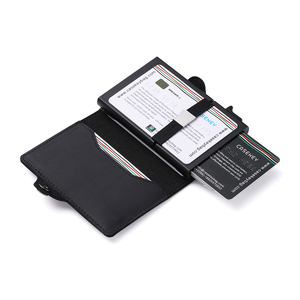 Genuine Leather RFID Blocking Smart <b>Wallet</b> with Aluminum Lining Open Closure <b>Long</b> Length Anti-Theft Unisex - Product Image 3