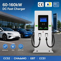Estación de Carga para Vehículos Eléctricos Deedian, 80kW 160kW, Montaje en Suelo, Cargador Rápido de Corriente Continua, CCS2 GBT OCPP1.6J, Impermeable IP54 IP55, para Lugar de Trabajo, OEM ODM