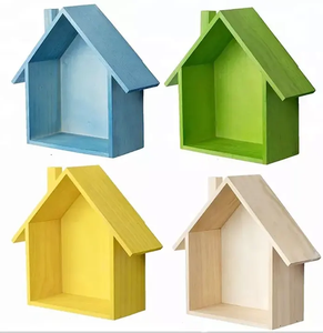 OEM <span class=keywords><strong>arte</strong></span> popolare in <span class=keywords><strong>legno</strong></span> appeso scaffale a forma di casa ombra cuby Box per la decorazione a tema d'amore - Product Image 5